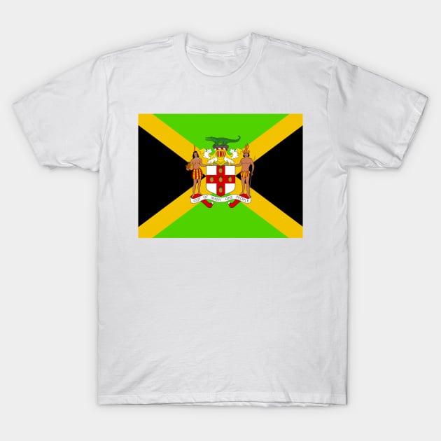 Jamaican coat of arms flag T-Shirt by AidanMDesigns